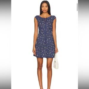 Free people  x REVOLVE Beasley Mini Dress in Navy Combo